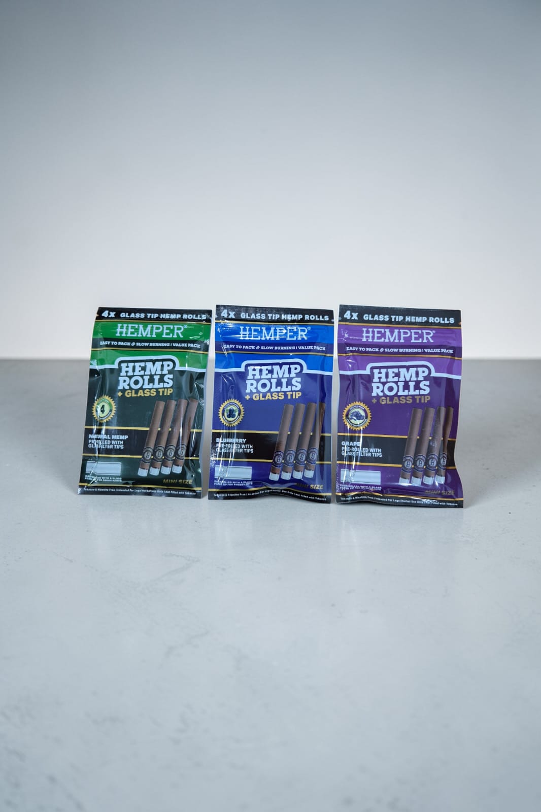 Gl. Tip rolls blueb 4pk mini Hemper